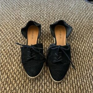 Indigo rd black lace up flats